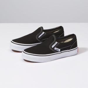 Vans Erkek Çocuk Kaykay Ayakkabısı Slip-On Siyah/Beyaz | 22780-694